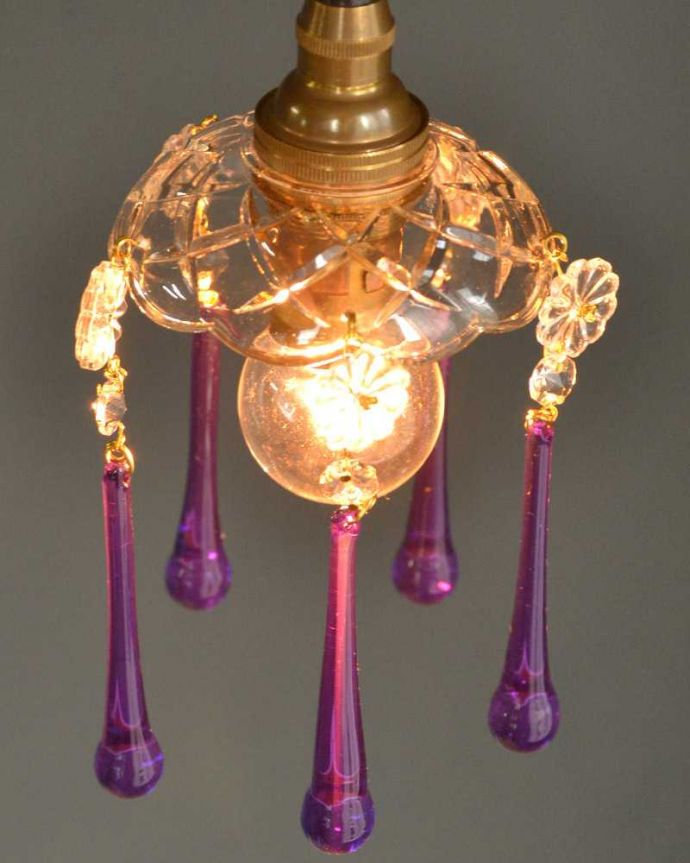 Handleオリジナル　照明・ライティング　Handleオリジナル のプチ シャンデリア　シェードE。カンタンに取り替えできます誰でも簡単に取り替えOK。(pl-094-1-o)