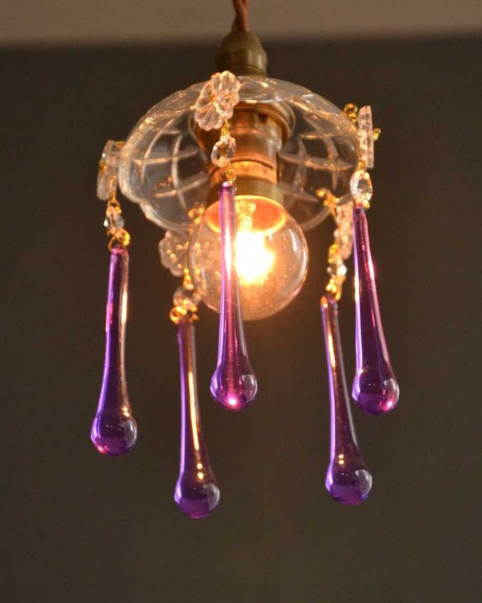 Handleオリジナル　照明・ライティング　Handleオリジナル プチ シャンデリアE（コード・丸球・ギャラリーなし）。新しいコードをお付けますコードは日本仕様の新しいものです。(pl-094-o)