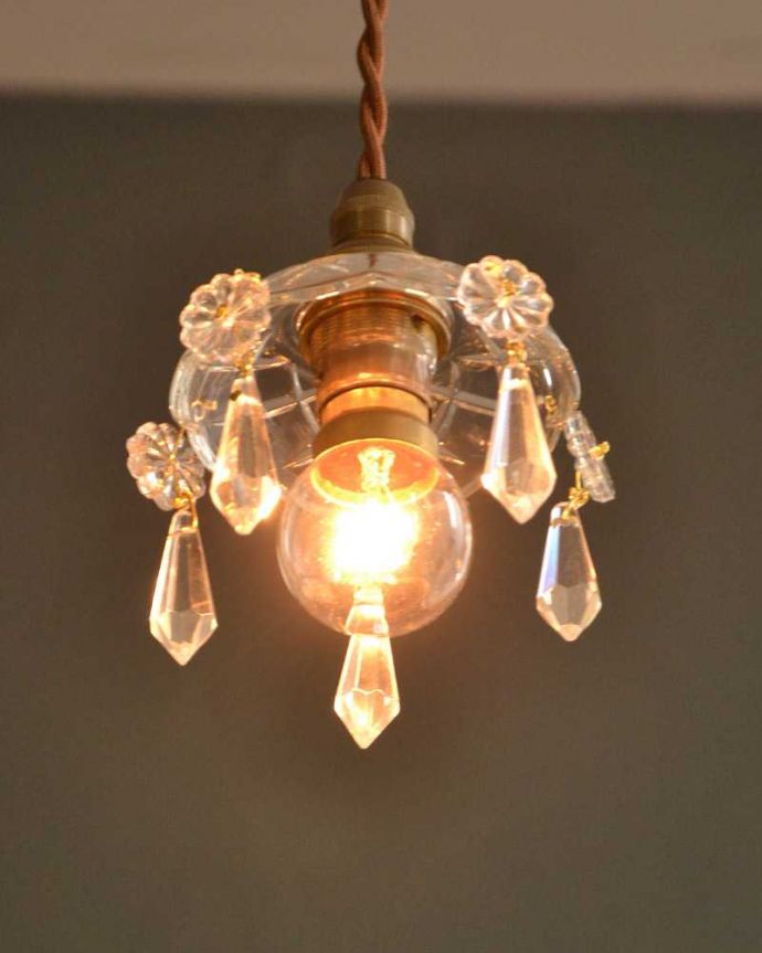 Handleオリジナル 照明・ライティング Handleオリジナル プチ シャンデリア G(コード・丸球・ギャラリーなし)。新しいコードをお付けますコードは日本仕様の新しいものです。(pl-096-o)