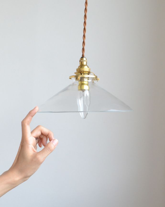 アンティーク調のガラスシェード