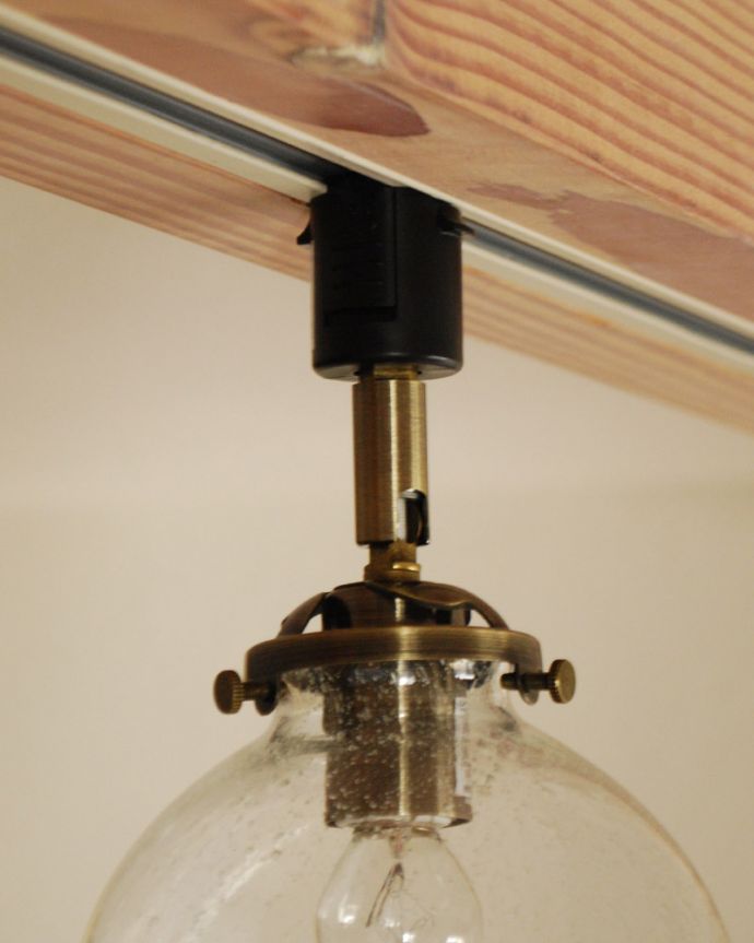 スポットライト　照明・ライティング　ガラスボールスポットライト（まん丸/バブル入り）（ダクトレール専用）（電球なし）。ダクトレール専用スポットライトです。(pl-166)