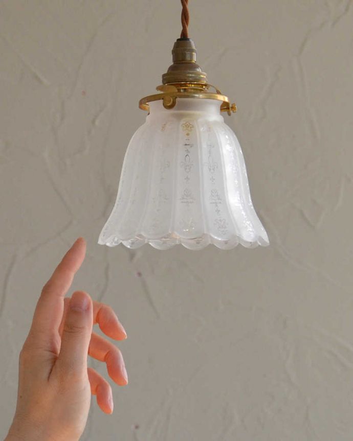 アンティーク調のガラスシェード