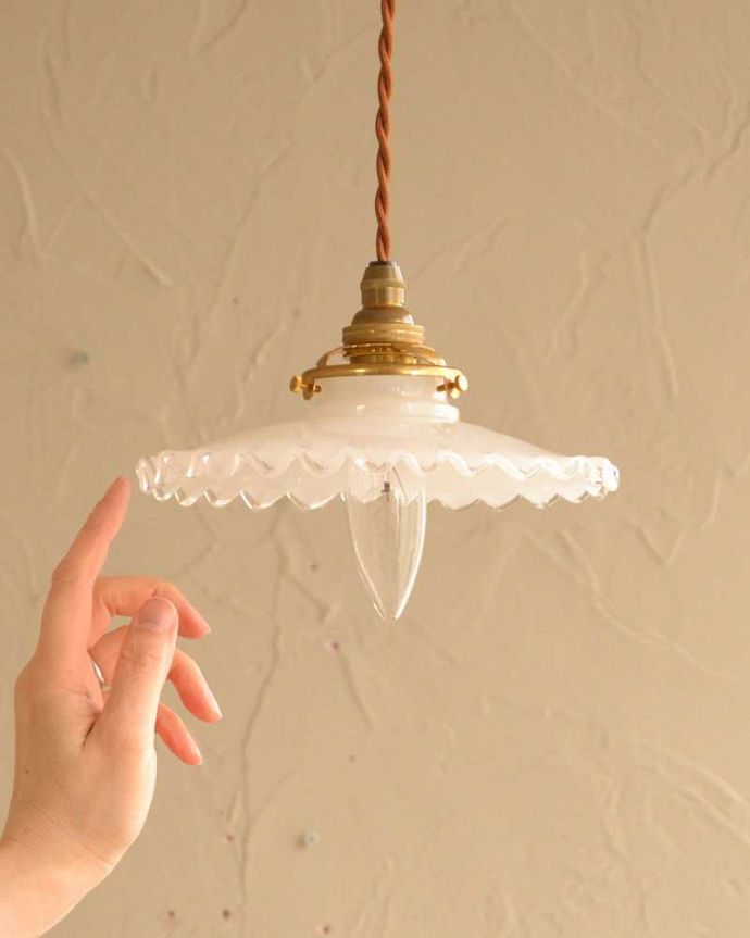 アンティーク調のガラスシェード