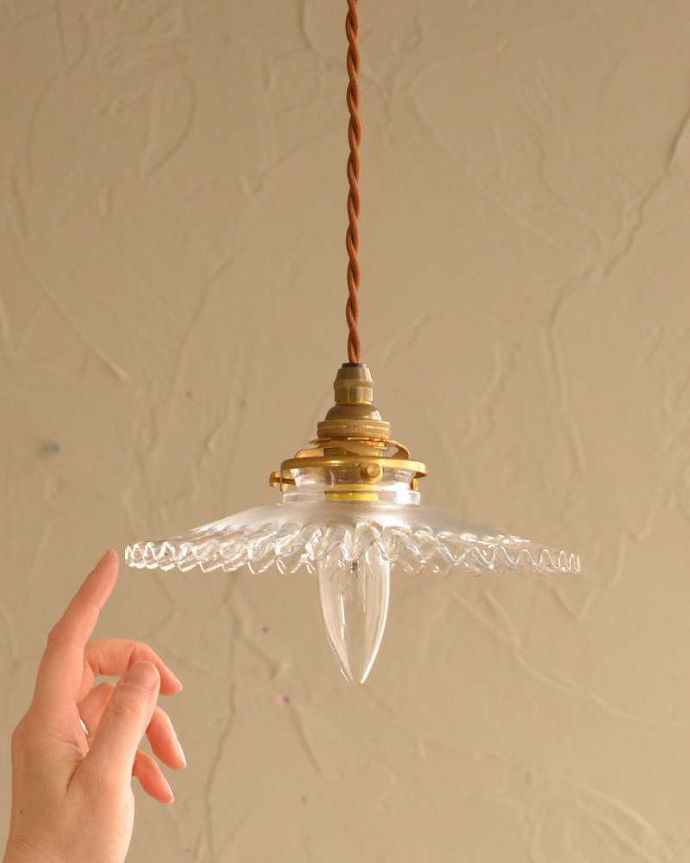 アンティーク調のガラスシェード