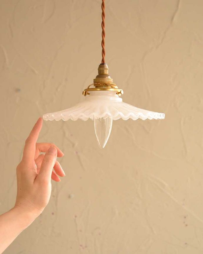 アンティーク調のガラスシェード