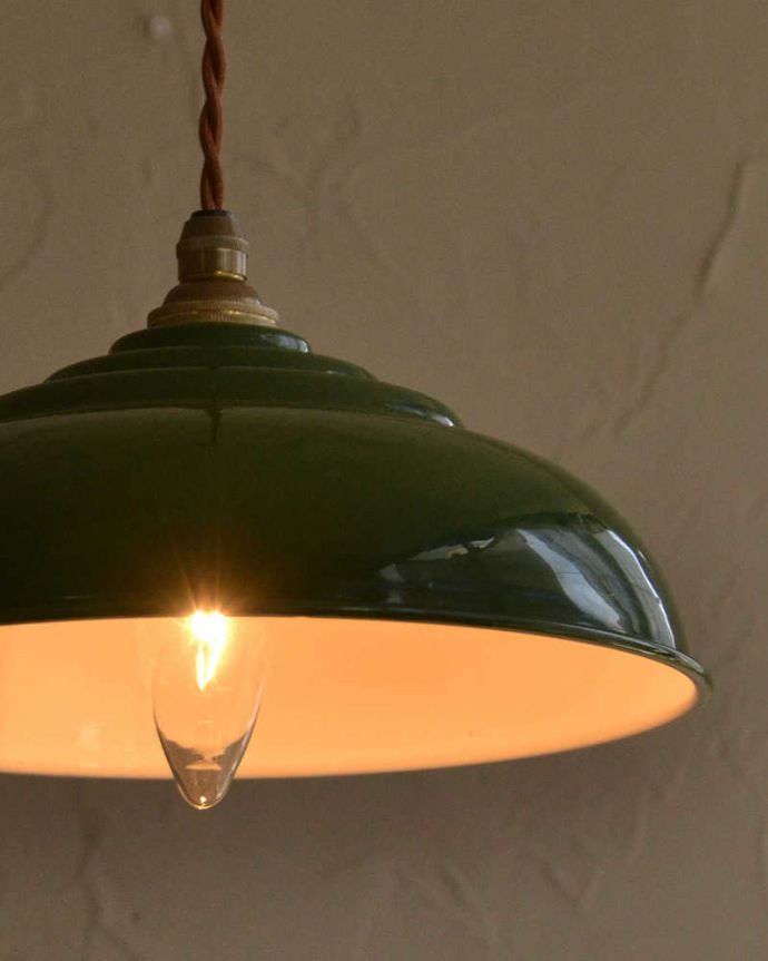 ペンダントライト　照明・ライティング　懐かしい雰囲気が可愛らしい琺瑯ペンダントランプ （コード・シャンデリア電球・ギャラリーなし）。。(pl-215)
