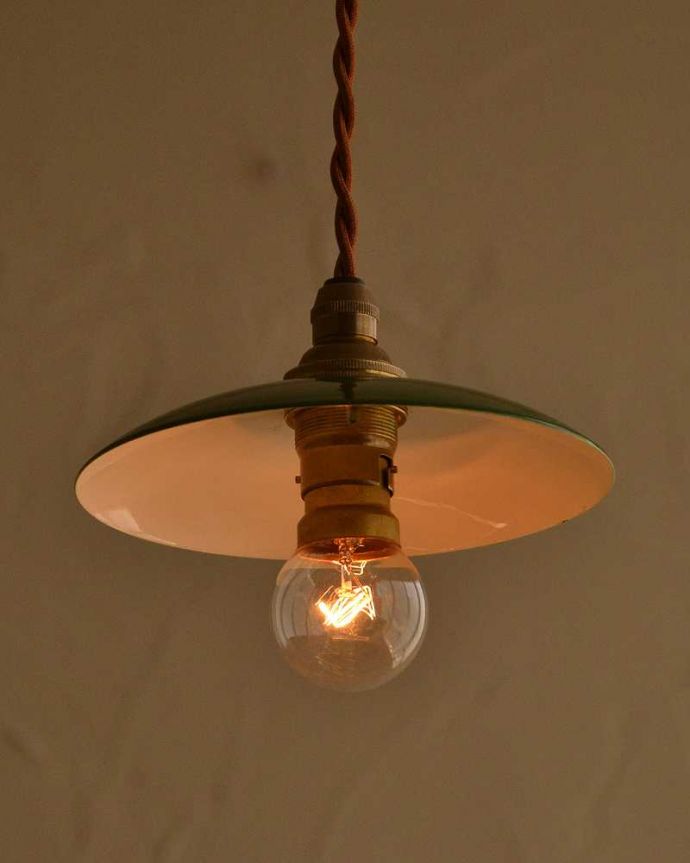 ペンダントライト　照明・ライティング　小さくて可愛い琺瑯のペンダントライト （コード・シャンデリア電球・ギャラリーなし）。。(pl-216)