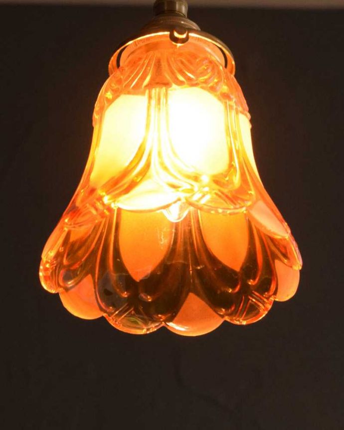 ペンダントライト　照明・ライティング　フロストガラスの美しい模様のペンダントライト(コード・シャンデリア電球・ギャラリーA。。(pl-227)