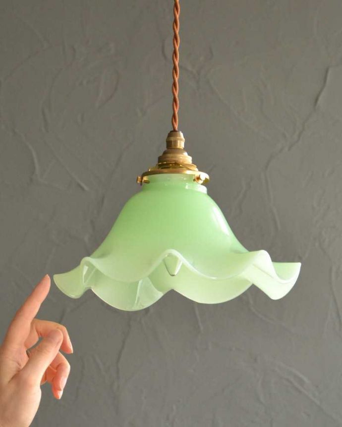 アンティーク調のガラスシェード