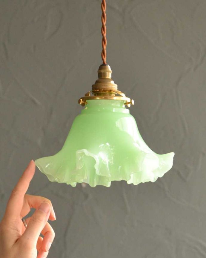 アンティーク調のガラスシェード