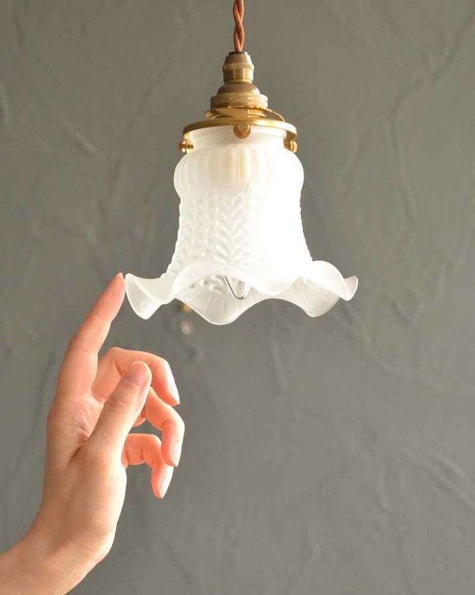 アンティーク調のガラスシェード