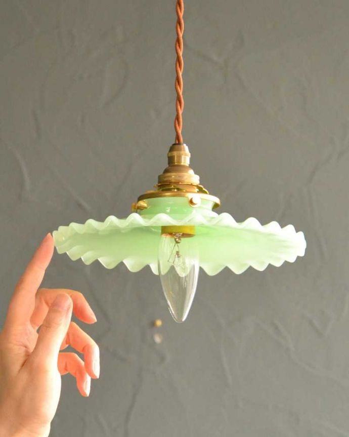 アンティーク調のガラスシェード