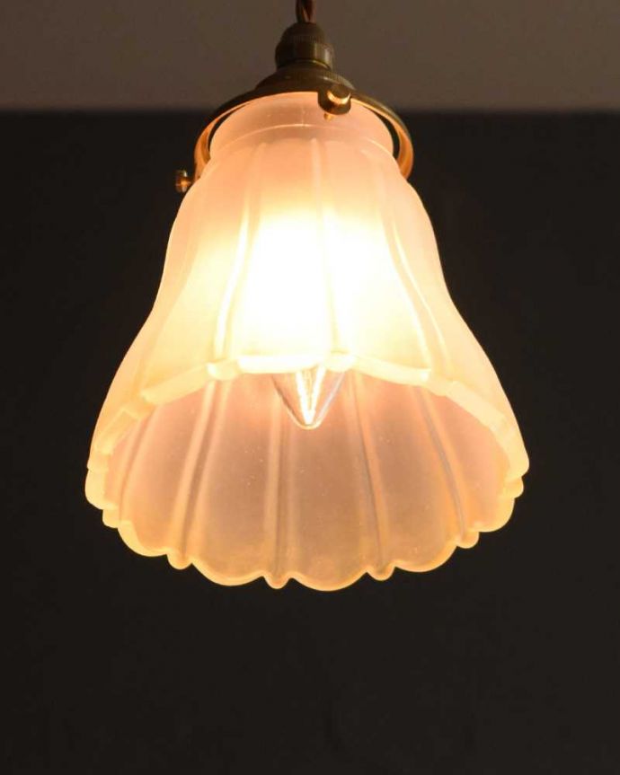 点灯後のペンダントライト