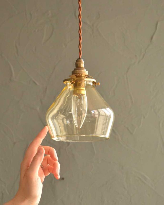 アンティーク調のガラスシェード