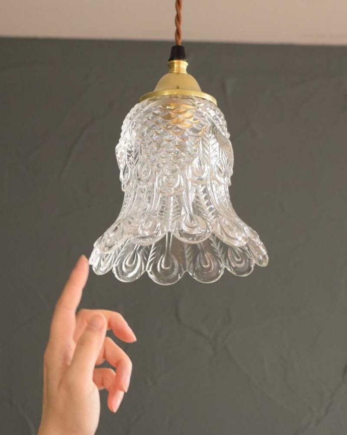 アンティーク調のガラスシェード