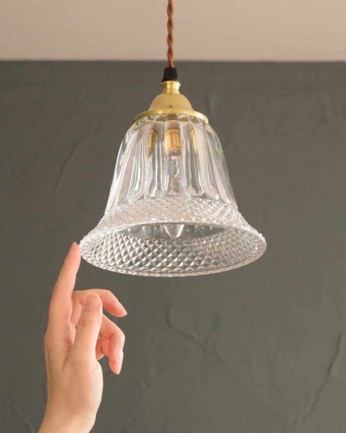 アンティーク調のガラスシェード