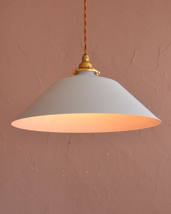 照明・ライティング アイアンシェード・ノンラー・クールグレー ほっこりとした灯りのペンダントライト照明器具の中で気軽に使いやすいペンダントライト。(pl-296)