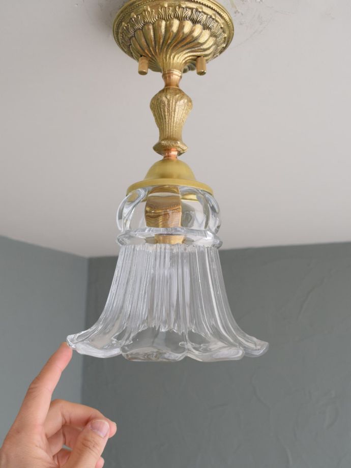 アンティーク調のガラスシェード