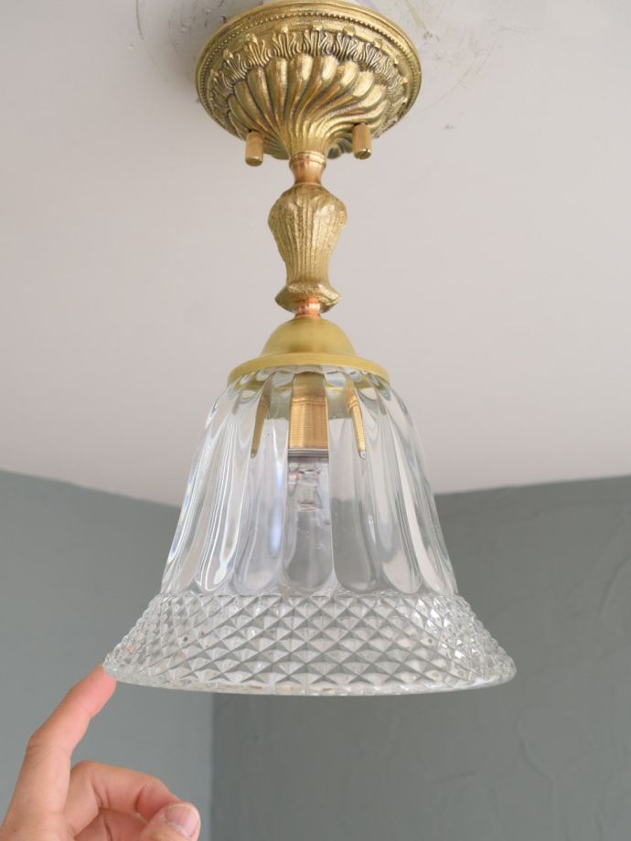 アンティーク調のガラスシェード