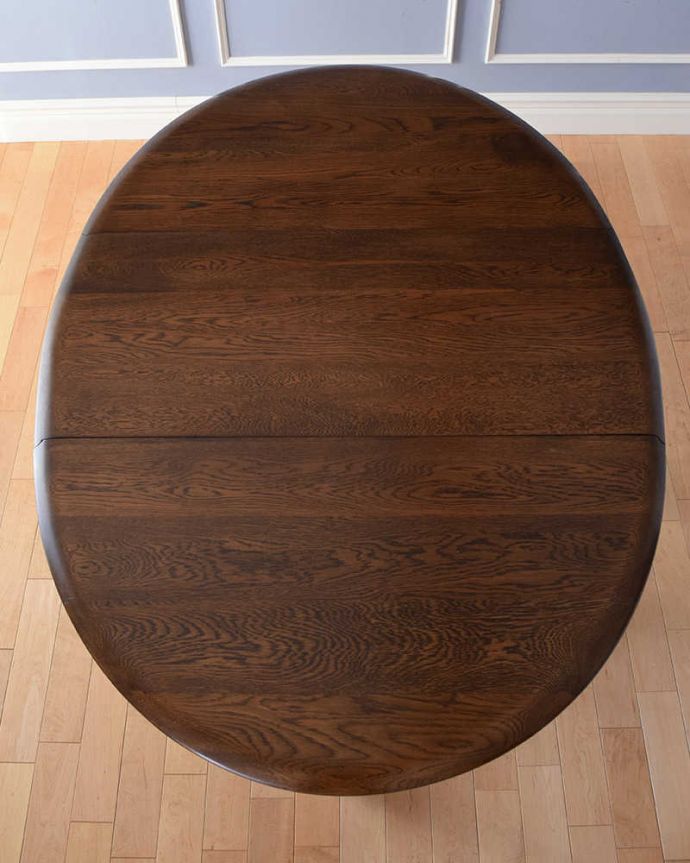 アンティークのテーブル　アンティーク家具　サイズを自由に変えられる便利なアンティーク家具、英国スタイルのゲートレッグテーブル。天板の修復には自信があります。(q-1259-f)