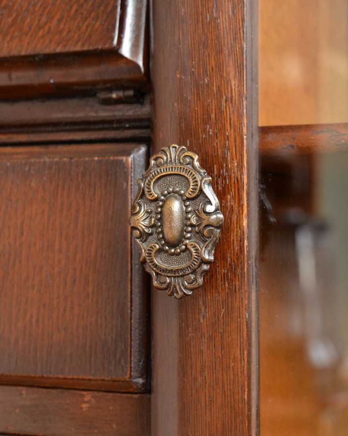 ビューロー　アンティーク家具　アンティークの英国輸入家具、本棚とビューローが付いた多機能なサイドバイサイド。。(q-1448-f)