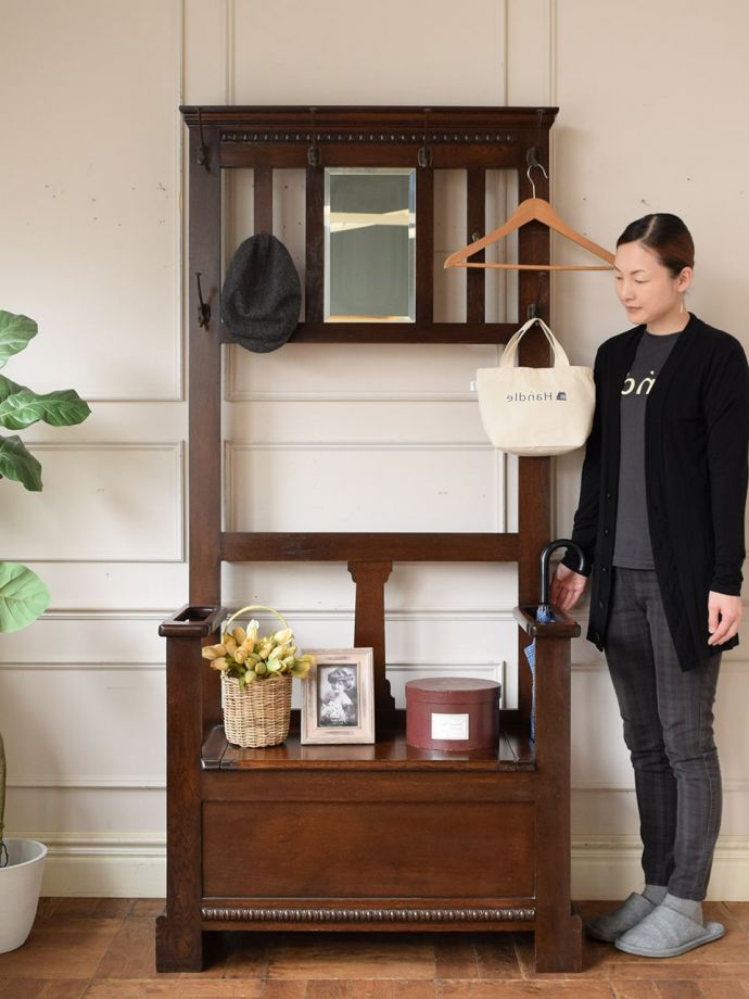 アンティークのホールスタンド