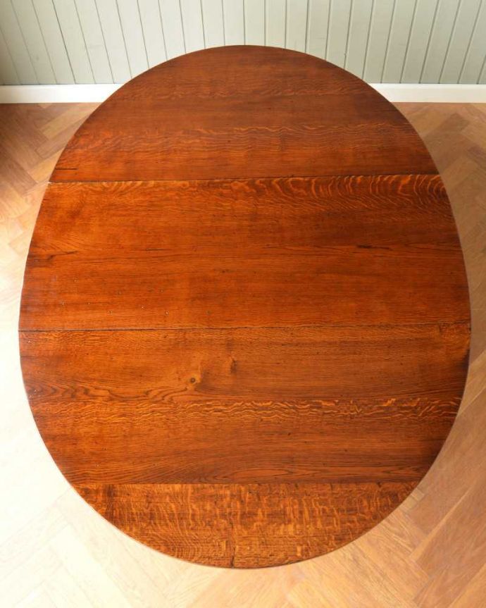 アンティークのテーブル アンティーク家具 アンティーク英国家具、伸張式ダイニングテーブル(ゲートレッグテーブル) 。天板の修復には自信があります。(q-1583-f)