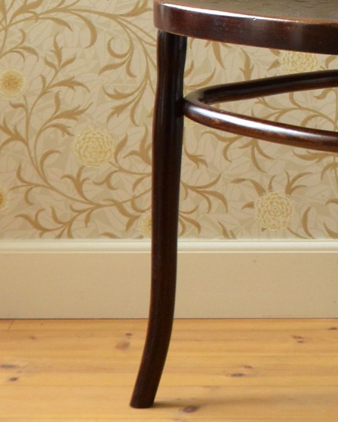 背もたれには魅力的な模様、アンティークベントウッドチェア（パネル