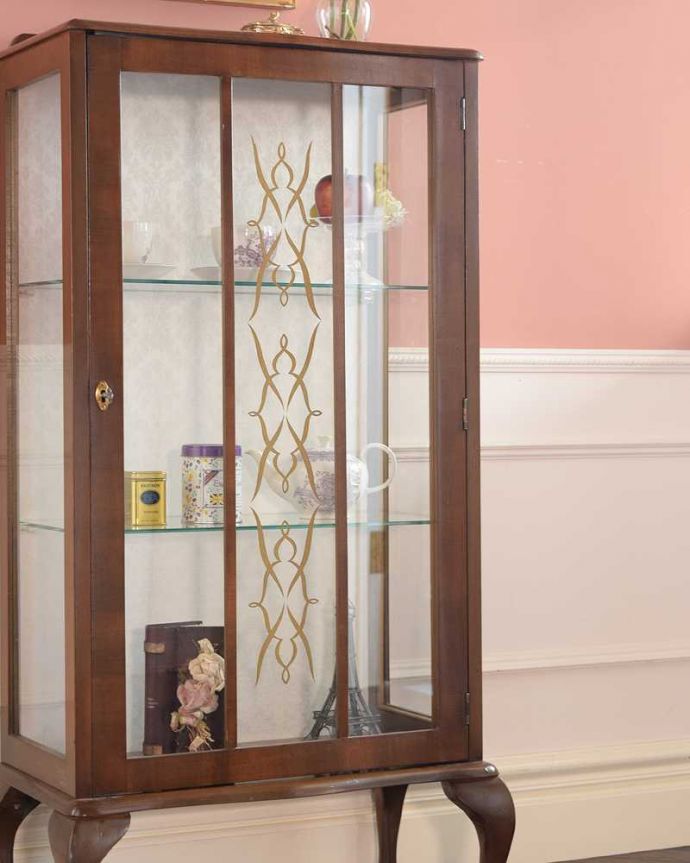 アンティークガラスの扉