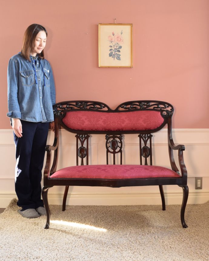 英国アンティークの椅子、セティ