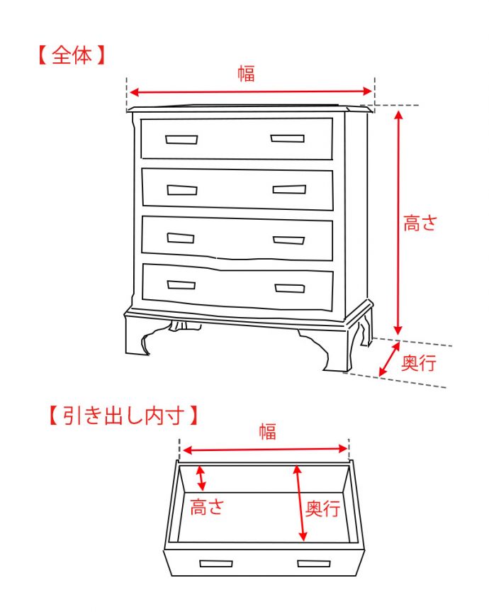 アンティークのチェスト　アンティーク家具　アンティーク英国輸入家具、木目の美しさに魅了されるウォルナット材の４段チェスト 。。(q-2012-f)