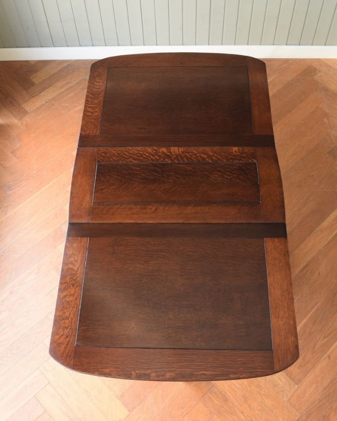 アンティークのテーブル　アンティーク家具　英国アンティーク家具、重厚なバルボスレッグが美しいアンティークゲートレッグテーブル。天板の修復には自信があります。(q-2101-f)