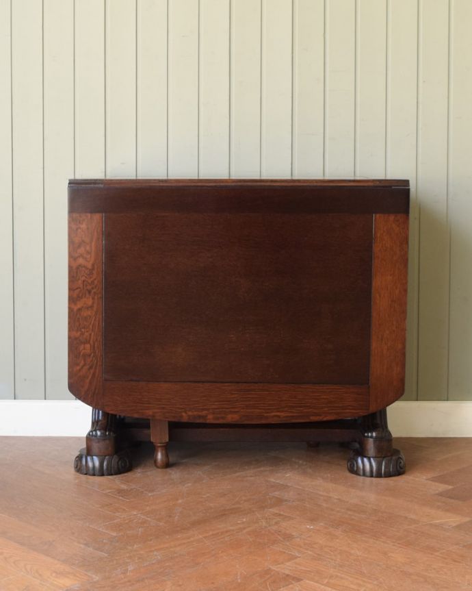 アンティークのテーブル　アンティーク家具　英国アンティーク家具、重厚なバルボスレッグが美しいアンティークゲートレッグテーブル。クルッと回転。(q-2101-f)