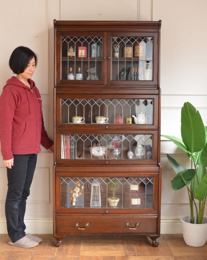 アンティークの本棚、スタッキングブックケース