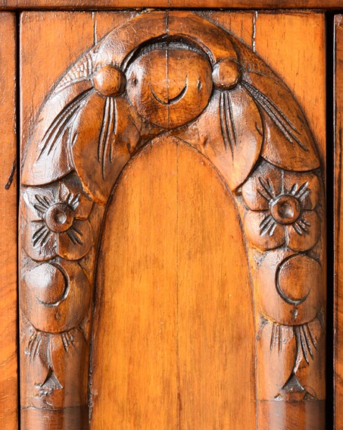 アンティークのキャビネット アンティーク家具 キャビネット 装飾(q-2167-f)