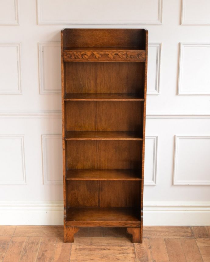 アンティークのキャビネット アンティーク家具 ブックシェルフ。キレイに修復したので、安心して使って下さい。(q-2192-f)