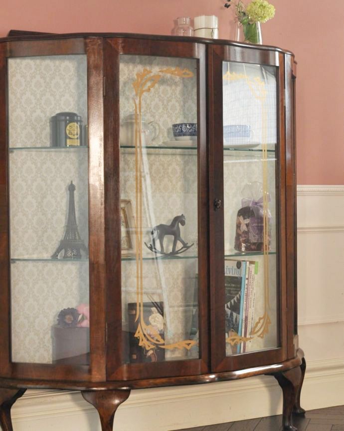 アンティークガラスの扉