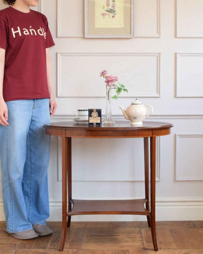 アンティークのテーブル アンティーク家具 ティーテーブル どんな場所でも便利に使える小さなテーブルそもそも「オケージョナル」とは「便利に使える」と言う意味。(q-2205-f)