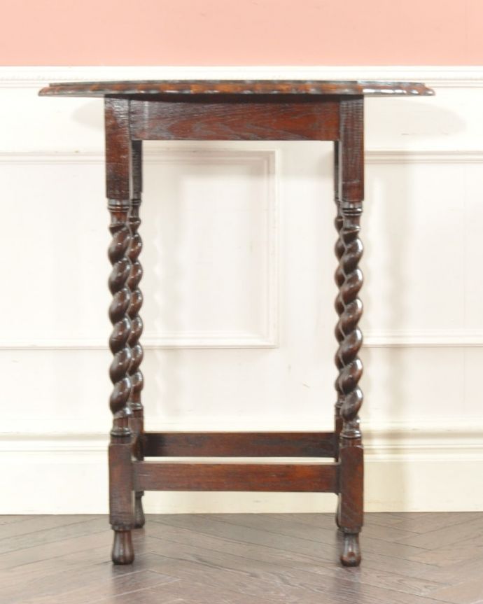 アンティークのテーブル アンティーク家具 オケージョナルテーブル しっかり修復しました。(q-2207-f)