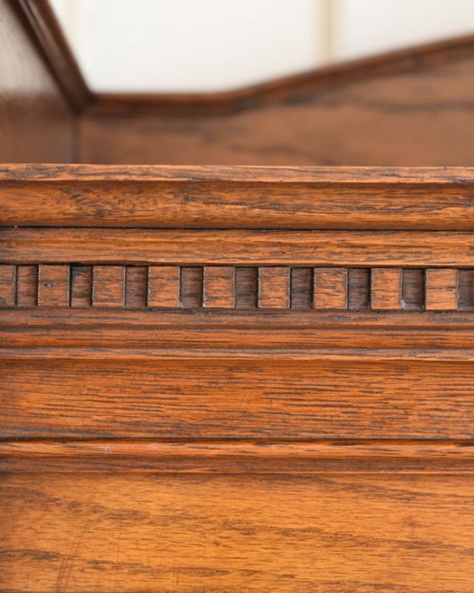 アンティークのキャビネット　アンティーク家具　ビューローブックケース　装飾(q-2208-f)