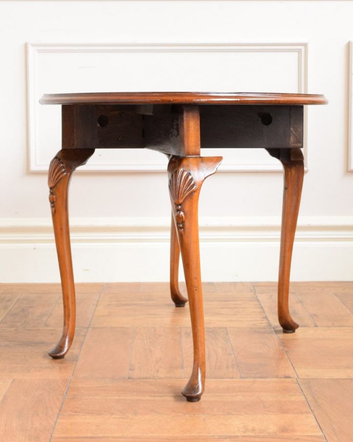 アンティークのテーブル　アンティーク家具　ゲートレッグテーブル　後ろ(q-2210-f)