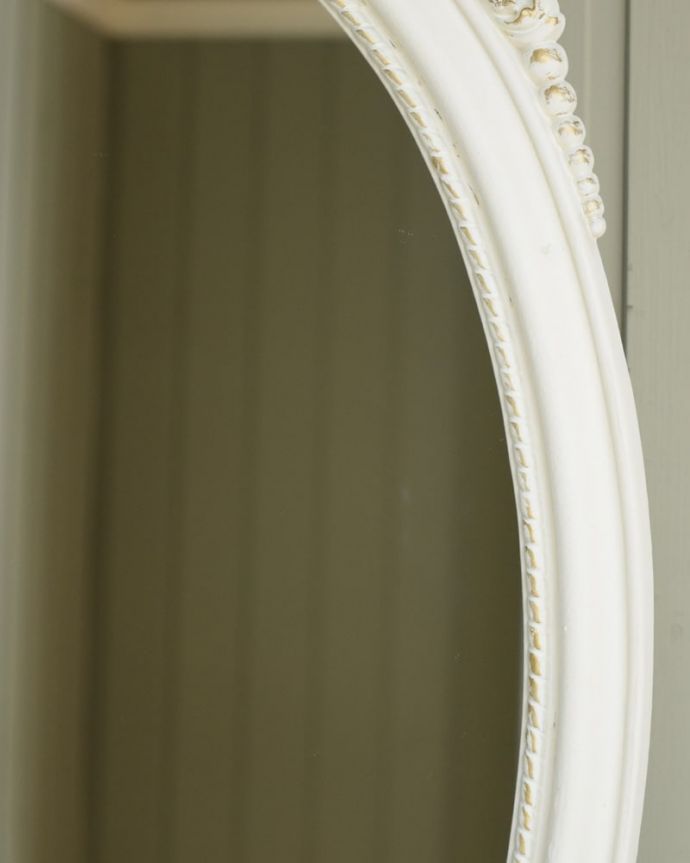 アンティークのドレッサー アンティーク家具 (ホワイトペイント)ドレッシングテーブル 新しいミラーでお届けしますこちらは新しいミラーに交換しました。(q-2218-f)