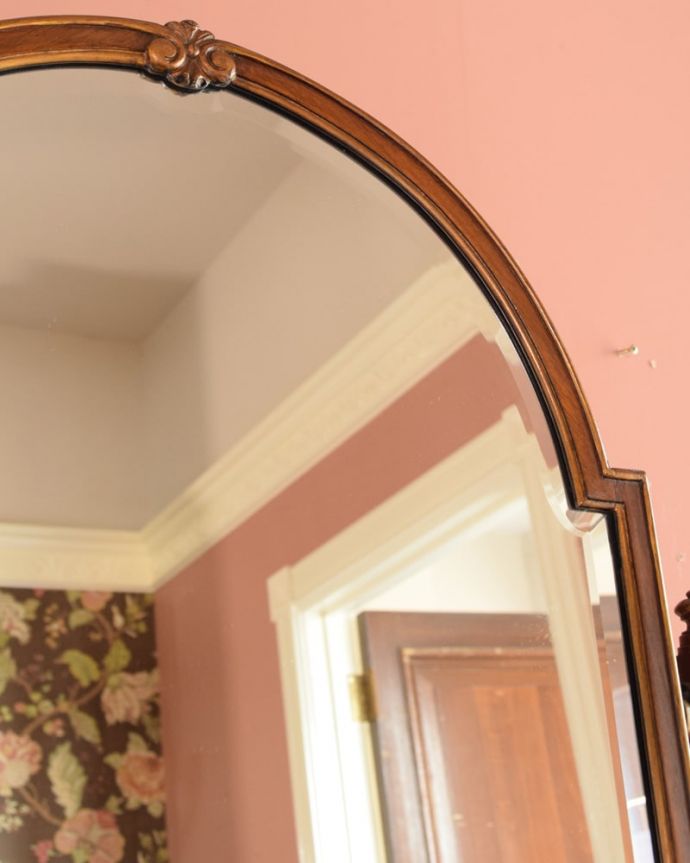 アンティークのドレッサー　アンティーク家具　ドレッシングチェスト　新しいミラーでお届けしますこちらは新しいミラーに交換しました。(q-2225-f)