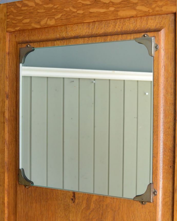 アンティークのキャビネット アンティーク家具 ホールローブ 新しいミラーです新品のミラーに交換したので、安心してお使いください。(q-2229-f)