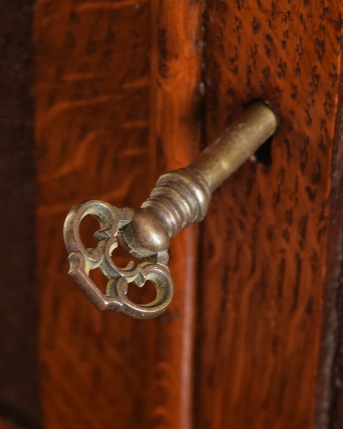 アンティークのキャビネット アンティーク家具 ウォールキャビネット 鍵(q-2235-f)