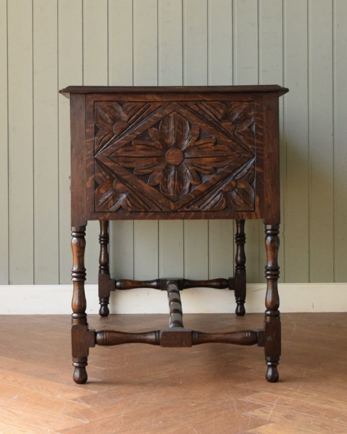 書斎デスクの側面