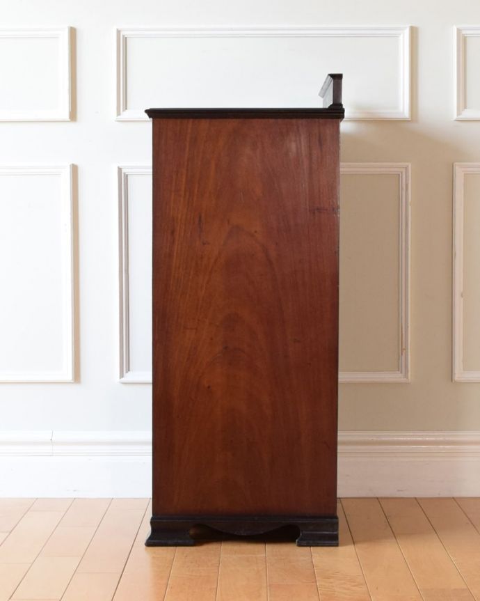 アンティークのキャビネット　アンティーク家具　ペディスタルカップボード　横顔だっても美しい正面だけじゃなく横から見ても美しい姿です。(q-2256-f)