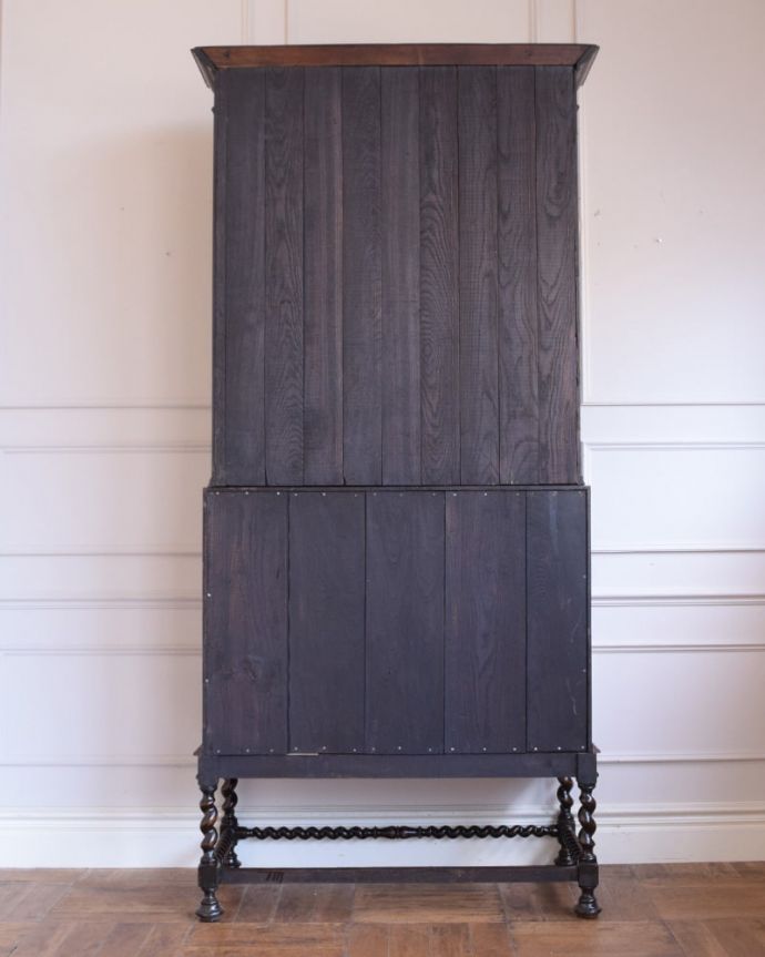 ビューロー　アンティーク家具　ビューローブックケース　後ろ姿までキレイです。(q-2273-f)