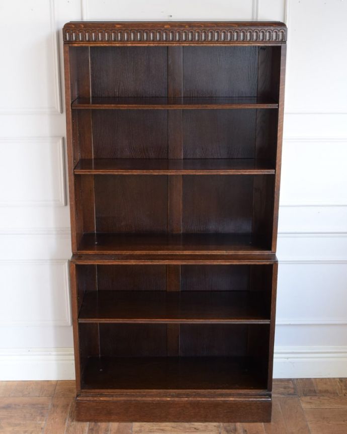 アンティークのキャビネット アンティーク家具 ブックシェルフ キレイに修復したので、安心して使って下さい。(q-2282-f)