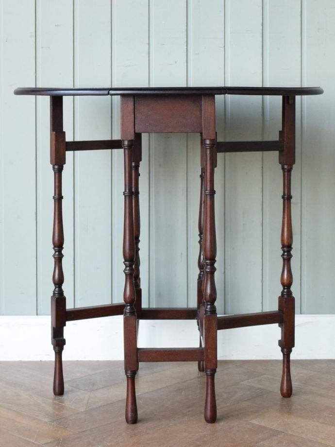 イギリス アンティーク 家具 スモールゲートレッグテーブル ツイスト 6904d イギリス アンティーク 家具 スモールゲートレッグテーブル ツイスト 6904d